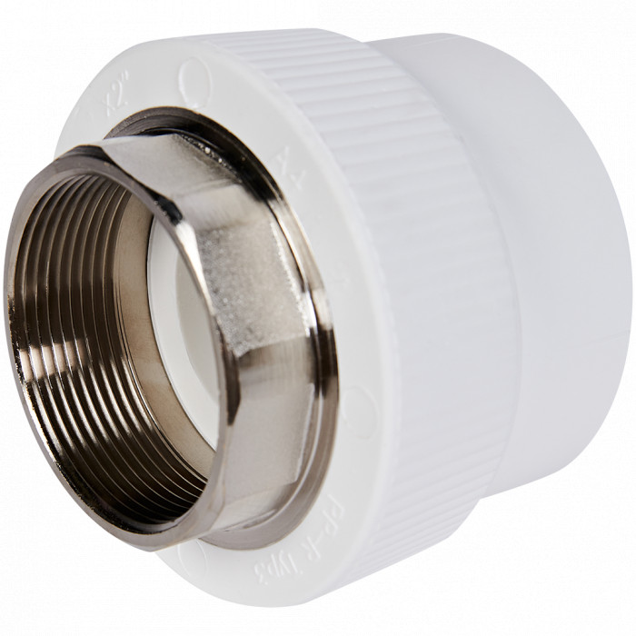 Pro Aqua PA22523P Pro Aqua d= 50-2 PP-R Муфта комбинированная под ключ ВР Белая