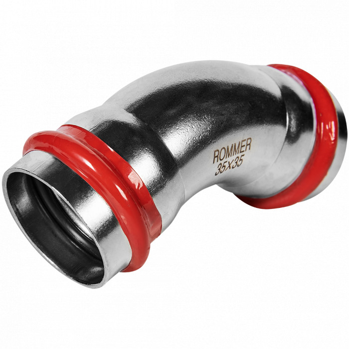 ROMMER RSS-0005-000035 ROMMER Угольник 45°-ВПр, 35, из нержавеющей стали прессовой
