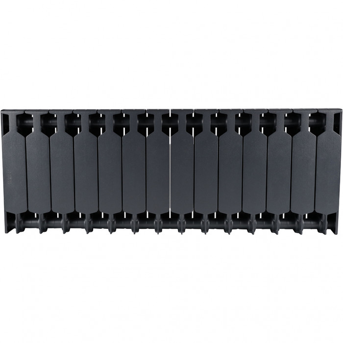 Биметаллический радиатор RIFAR SUPReMO 350, 14 секций, боковое подключение, черный