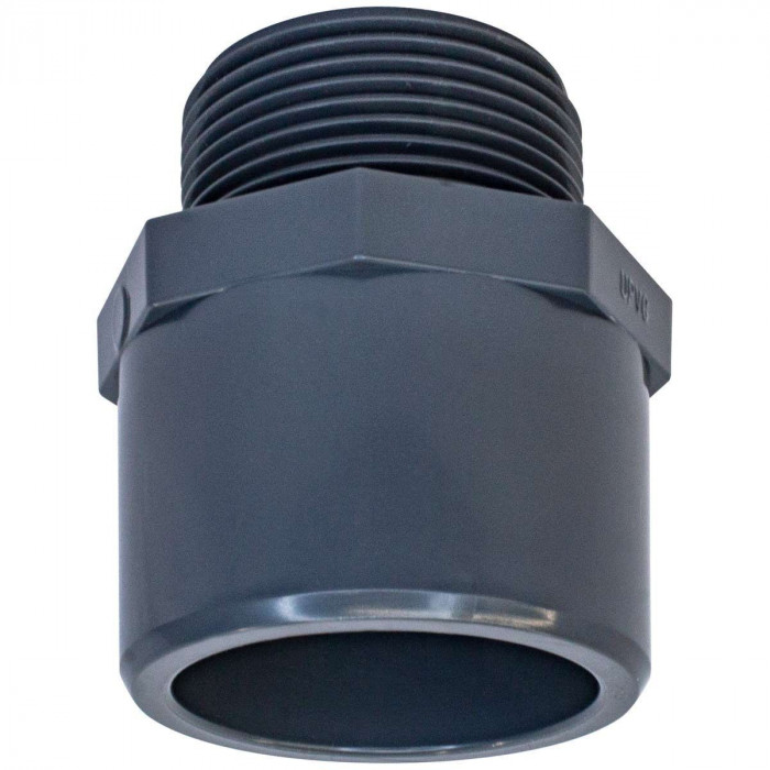 Двойной адаптер муфтовое/втулочное окончание НР d50x63x1-1/2" AQUAVIVA, Россия