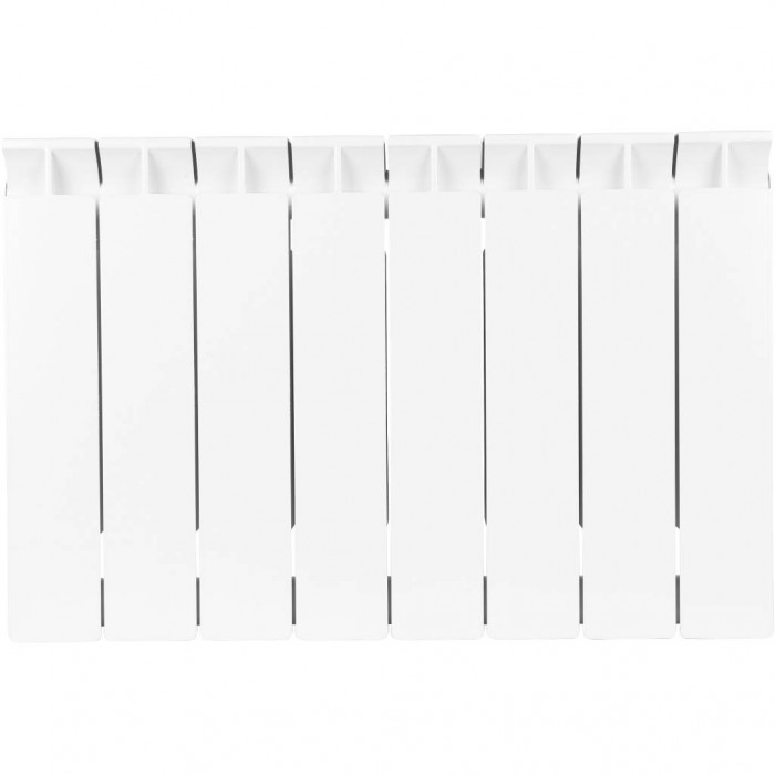 Биметаллический радиатор STOUT STYLE 350, 8 секций, боковое подключение, белый