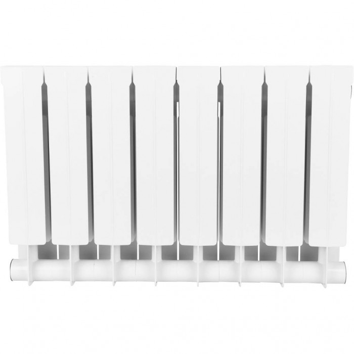 Биметаллический радиатор STOUT STYLE 350, 8 секций, боковое подключение, белый