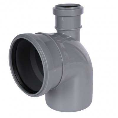 Политэк Отвод 110х90 с выходом 50 прямой