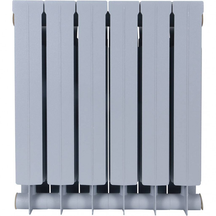 Биметаллический радиатор Global STYLE PLUS 500, 6 секций, боковое подключение, серый