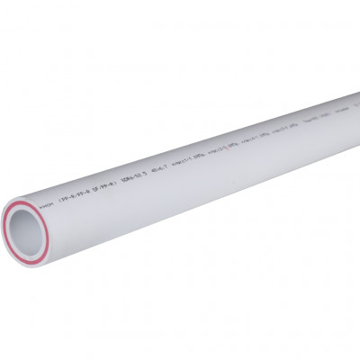 Труба полипропиленовая армированная Политэк d=40х6,7 (PN 25) (стекловолокно) (цвет белый)