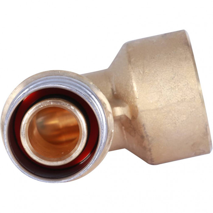 STOUT Угольник-переходник с внутренней резьбой 1 х26 для металлопластиковых труб прессовой