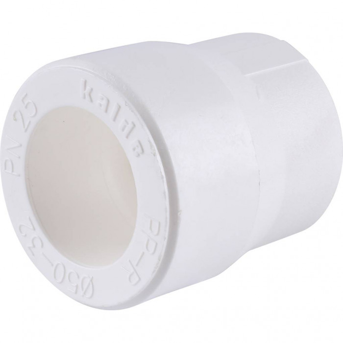 Kalde 50x32 Муфта переходная для полипропиленовых труб под сварку (цвет белый)