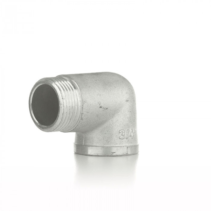 Угольник 90° равнопроходной, НВ 1 1/4", TIN латунь