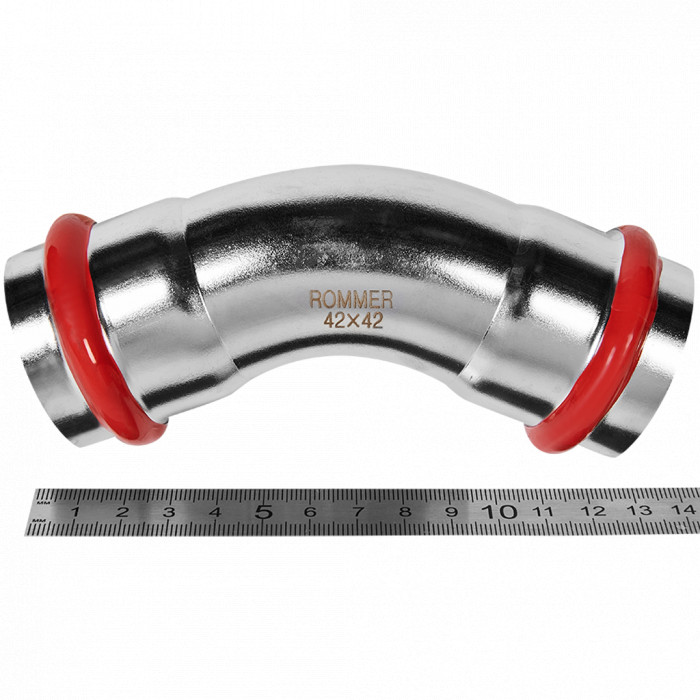 ROMMER RSS-0005-000042 ROMMER Угольник 45°-ВПр, 42, из нержавеющей стали прессовой