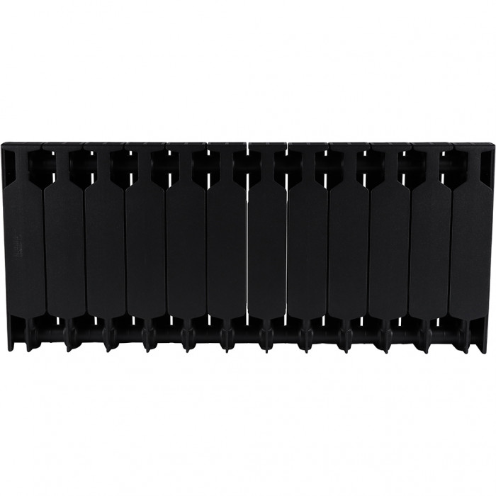 Биметаллический радиатор RIFAR SUPReMO 350, 12 секций, боковое подключение, черный