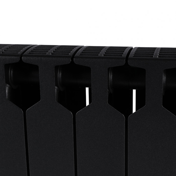 Биметаллический радиатор RIFAR SUPReMO 350, 12 секций, боковое подключение, черный