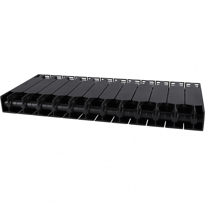 Биметаллический радиатор RIFAR SUPReMO 350, 12 секций, боковое подключение, черный