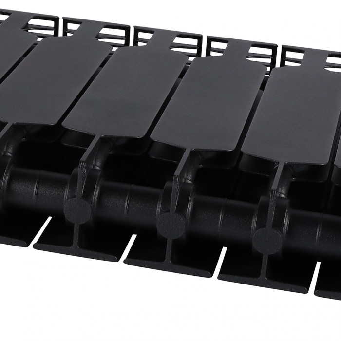 Биметаллический радиатор RIFAR SUPReMO 350, 12 секций, боковое подключение, черный