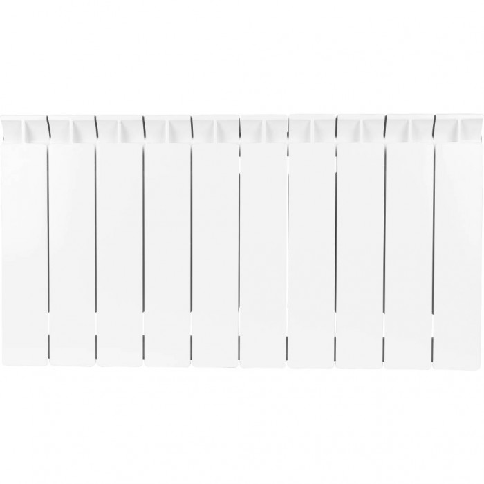 Биметаллический радиатор STOUT STYLE 350, 10 секций, боковое подключение, белый