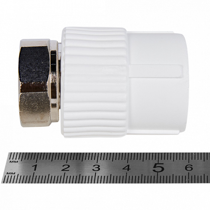Pro Aqua PA29014 Pro Aqua d=25-3/4 PP-R Муфта с накидной гайкой Белая