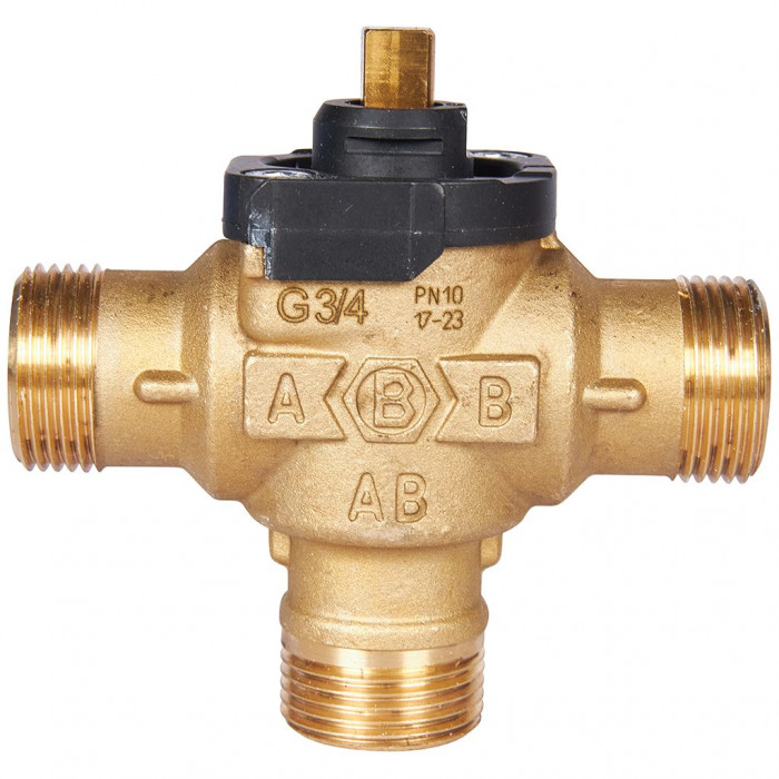 3-Ходовой зональный клапан, сервопривод 230V STOUT с кабелем 1м,, НР 3/4