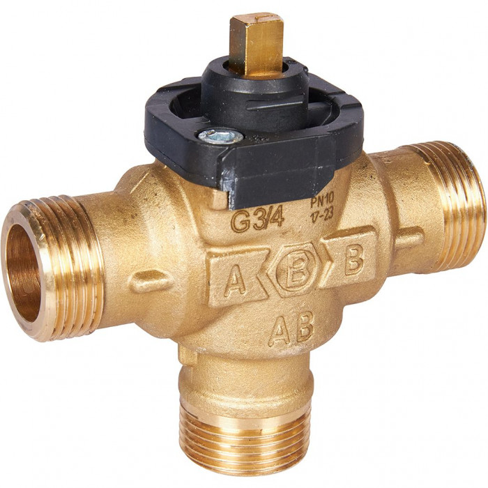 3-Ходовой зональный клапан, сервопривод 230V STOUT с кабелем 1м,, НР 3/4