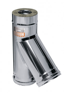 Сэндвич-тройник 135° (430/0,8мм + нерж.) Ф130х200