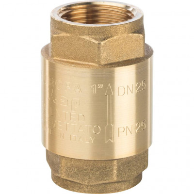 STOUT Клапан обратный пружинный муфтовый с металлическим седлом 1&quot;