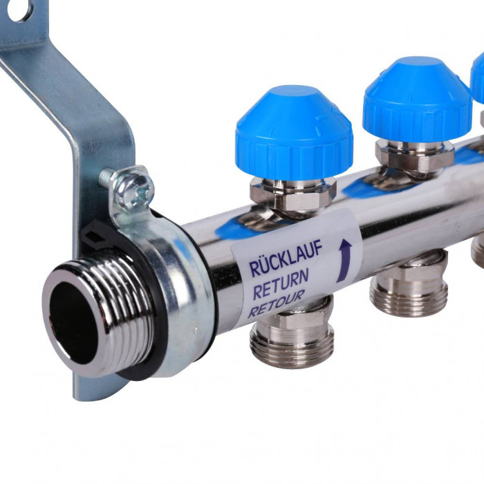 Распределительный коллектор REHAU HKV на 9 контуров нержавеющая сталь (12180911001)