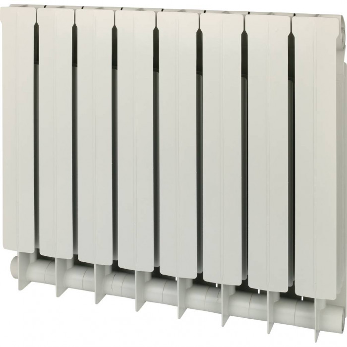 Биметаллический радиатор Global STYLE PLUS 500, 8 секций, боковое подключение, белый