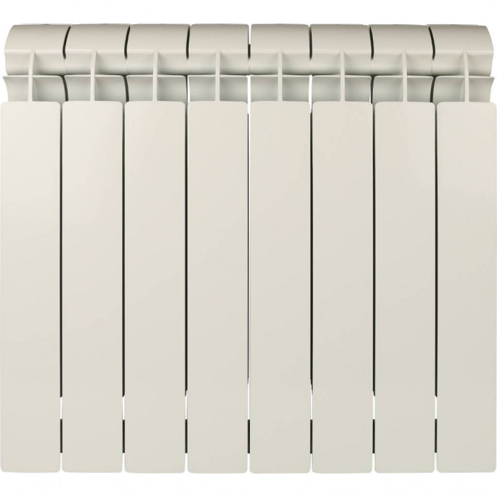 Биметаллический радиатор Global STYLE PLUS 500, 8 секций, боковое подключение, белый