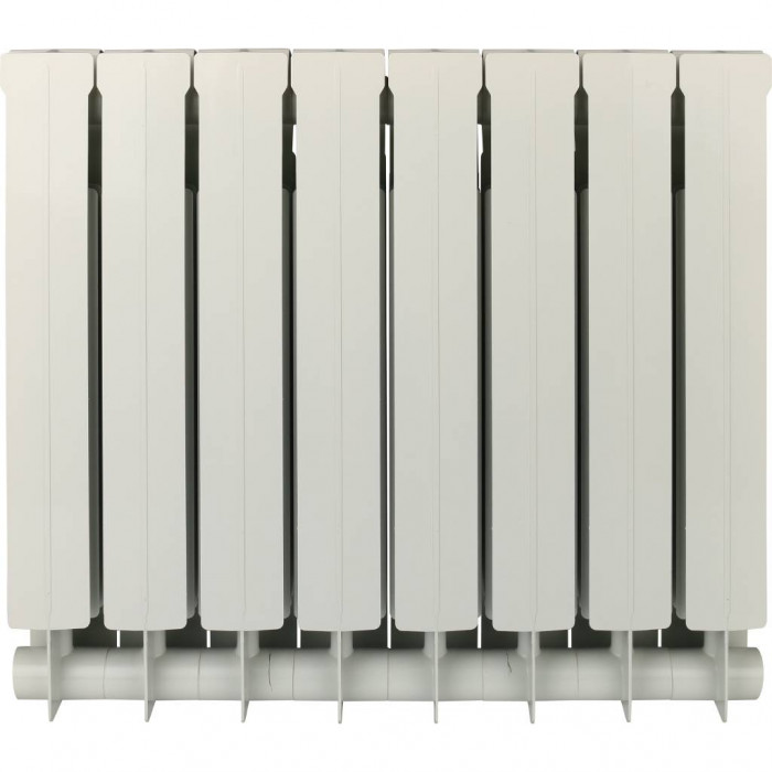 Биметаллический радиатор Global STYLE PLUS 500, 8 секций, боковое подключение, белый
