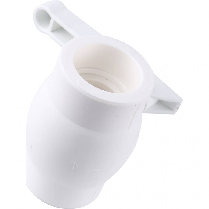 Kalde d=50 Кран шаровой для полипропиленовых труб под сварку (цвет белый)