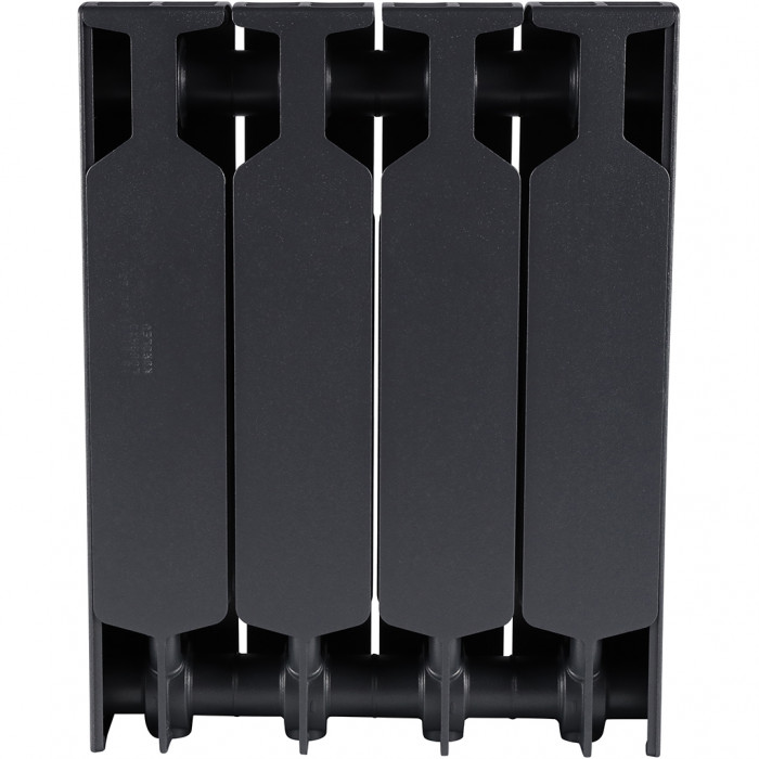 Биметаллический радиатор RIFAR SUPReMO 350, 4 секций, боковое подключение, черный