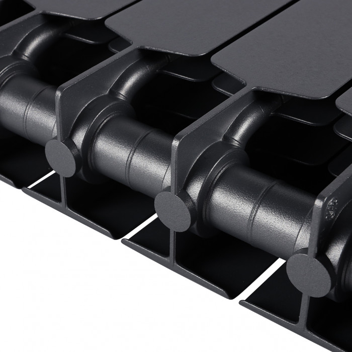 Биметаллический радиатор RIFAR SUPReMO 350, 4 секций, боковое подключение, черный