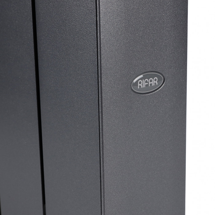 Биметаллический радиатор RIFAR SUPReMO 350, 4 секций, боковое подключение, черный