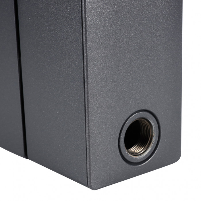 Биметаллический радиатор RIFAR SUPReMO 350, 4 секций, боковое подключение, черный