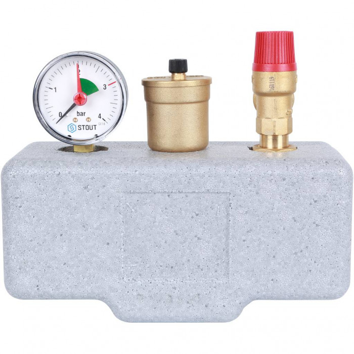 STOUT SVS-0004 Группа безопасности котла (до 50 кВт) (в теплоизоляции)