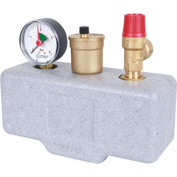 STOUT SVS-0004 Группа безопасности котла (до 50 кВт) (в теплоизоляции)