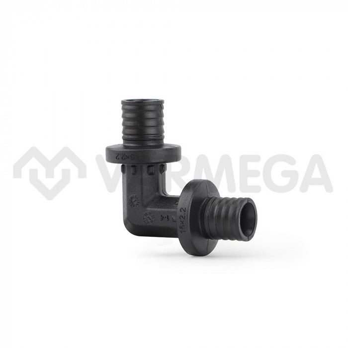 Угольник (угол) 90° равносторонний Varmega Slide-fit VM50801, 16 мм, аксиальный