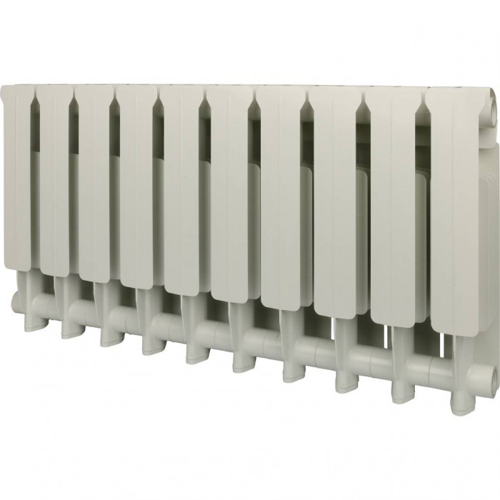 Алюминиевый радиатор Global VOX EXTRA 350, 10 секций, боковое подключение, белый