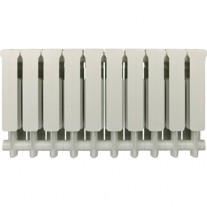 Алюминиевый радиатор Global VOX EXTRA 350, 10 секций, боковое подключение, белый