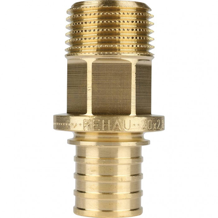 REHAU RAUTITAN Фитинги Переходник с наружной резьбой 20-R 1/2 RX+ для труб из сшитого полиэтилена аксиальный