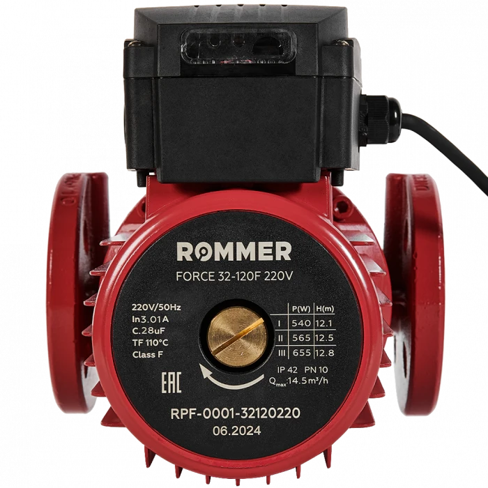 Насос циркуляционный фланцевый ROMMER PRF 32-120F 220V