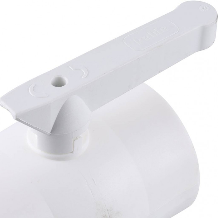 Kalde d=75 Кран шаровой для полипропиленовых труб под сварку (цвет белый)