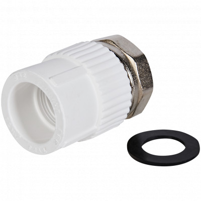 Pro Aqua PA29018 Pro Aqua d=32-1 PP-R Муфта с накидной гайкой Белая