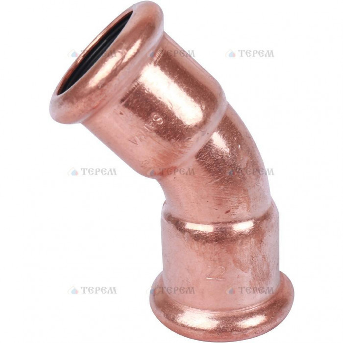 Sanha 6041, отвод 45° ВПр-ВПр, 22, для медных труб прессовой