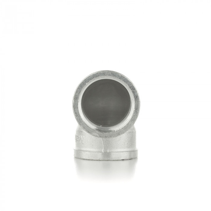 Угольник 90° равнопроходной, ВВ 1 1/2", TIN латунь