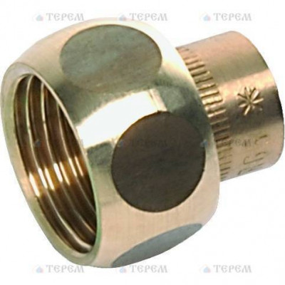 Sanha 4359g разъемное соединение ВП, бронза, с плоск.упл.35x11/2, для медных труб под пайку