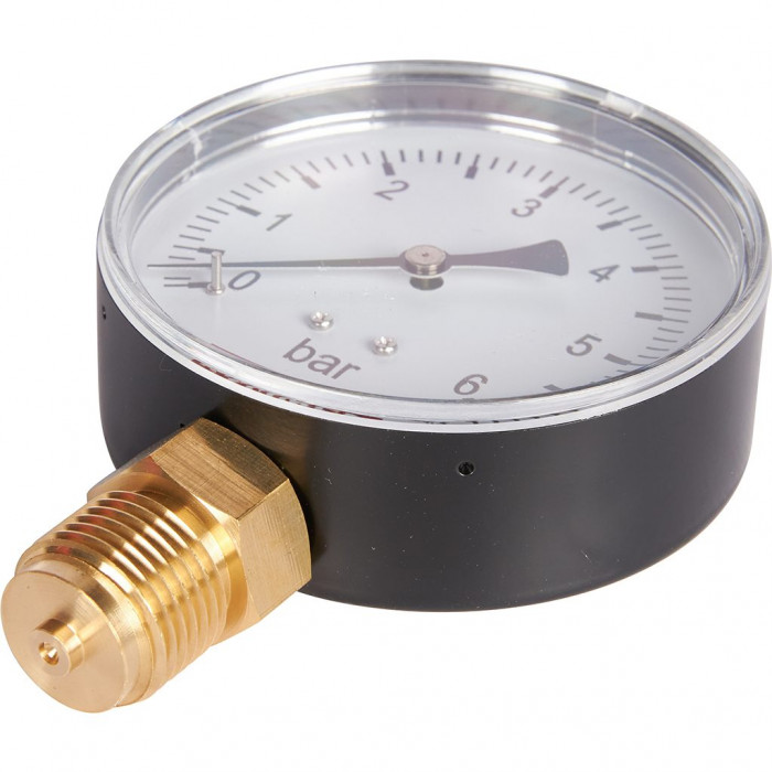 RIM-0010-800615 Манометр ROMMER радиальный. Корпус Dn 80 мм 1/2 , 0...6 бар, кл.2.5