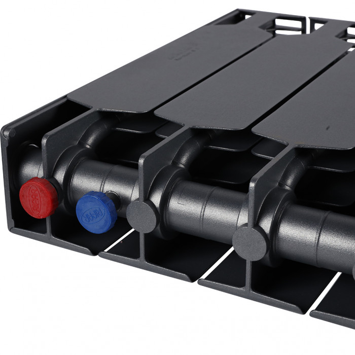 Биметаллический радиатор RIFAR SUPReMO VENTIL 350, 14 секций, нижнее правое подключение, черный