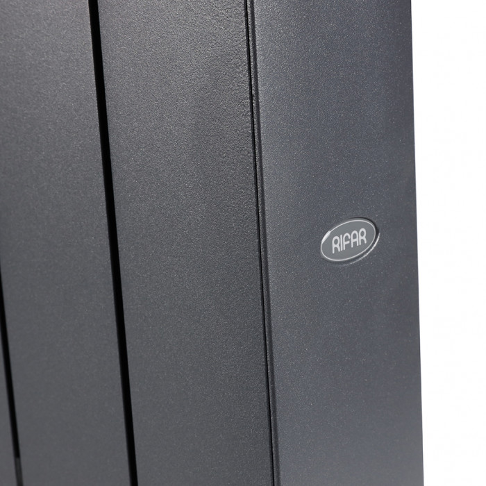 Биметаллический радиатор RIFAR SUPReMO VENTIL 350, 14 секций, нижнее правое подключение, черный