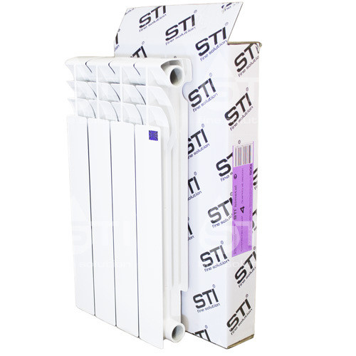 Биметаллический радиатор STI Bimetal 500/80, 4 секций, боковое подключение