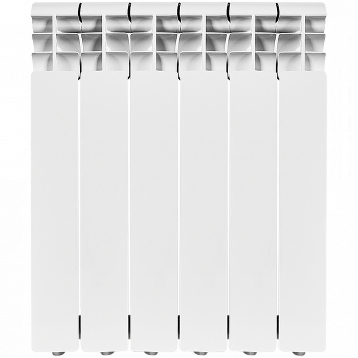 Биметаллический радиатор ROMMER Profi BM 500, 6 секций, боковое подключение, белый