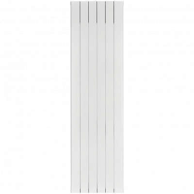 Алюминиевый радиатор STOUT Sebino 2000, 6 секций, Универсальное подключение, белый